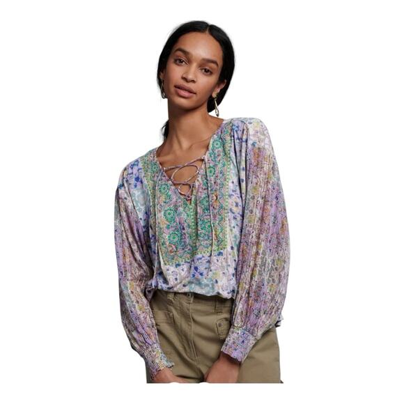 Anthropologie Odetta Embroidered Top - Picture 1 of 7